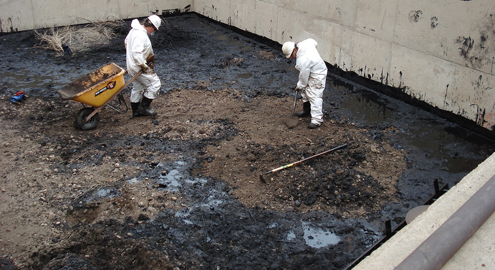 BELFOR Environmental removes oil contaminated soil