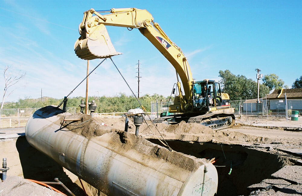 BELFOR Environmental removes underground tank